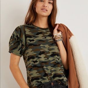 VELVET BY GRAHAM & SPENCER For ANTHRO Camo Top NWT